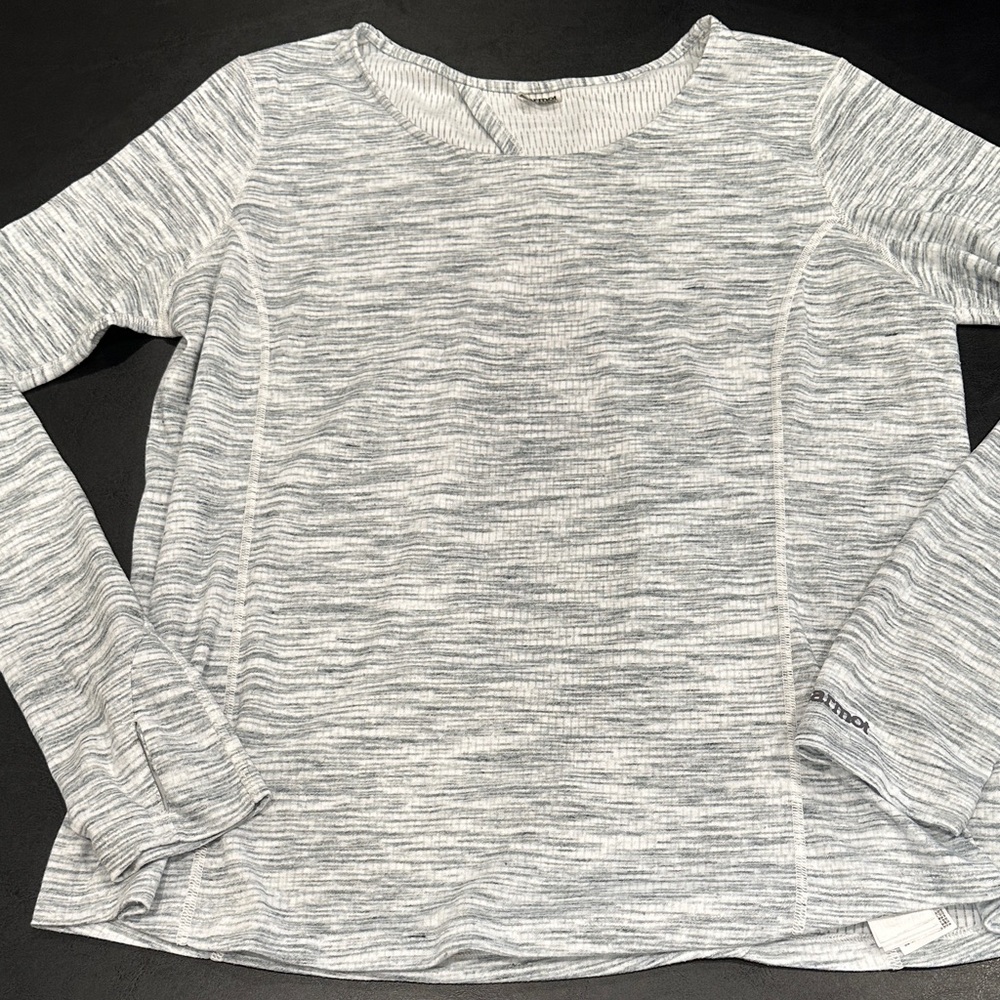 Marmot Women's Light Gray Heather Open Back Long Sleeve Tee